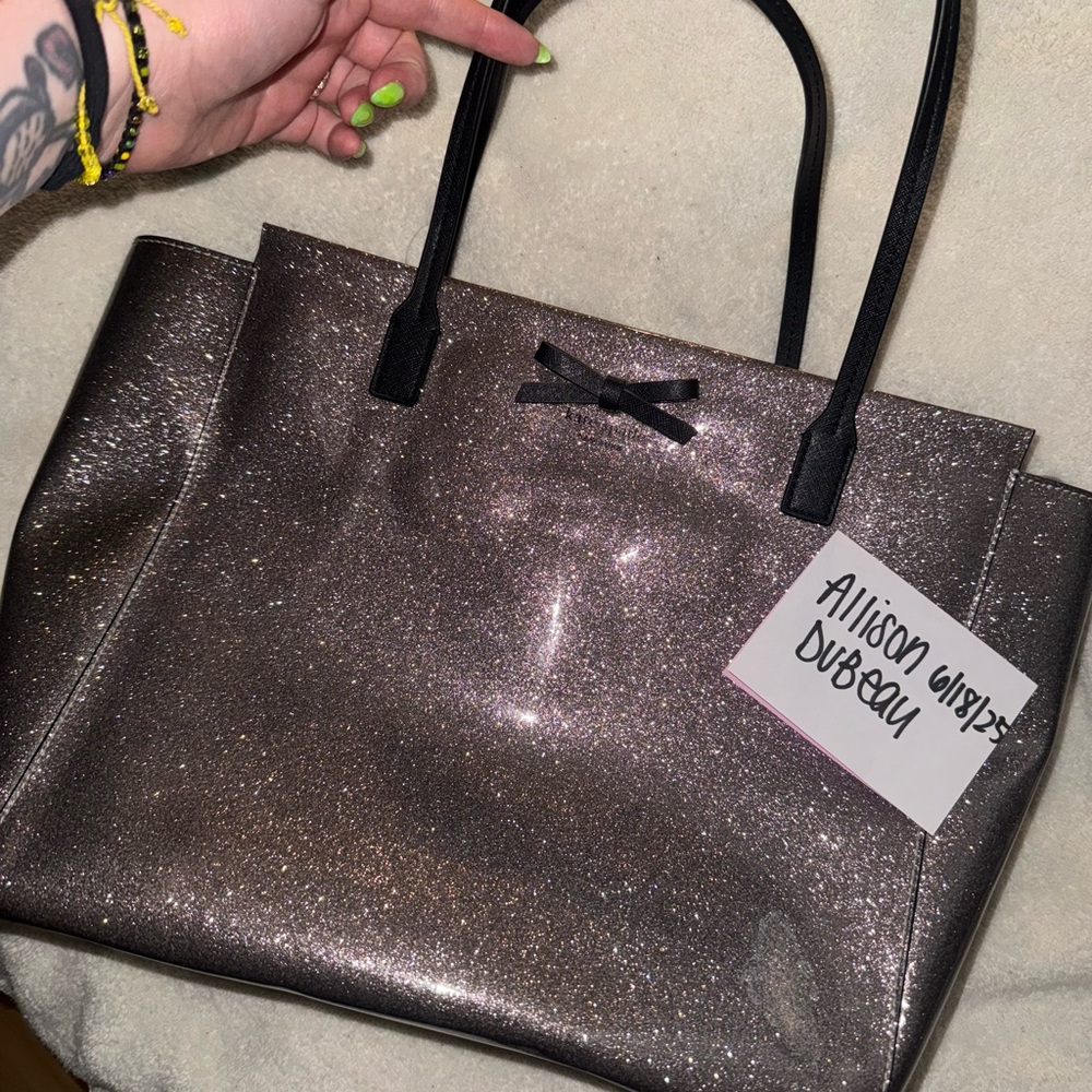 Large Kate Spade Glitter Tote Bag